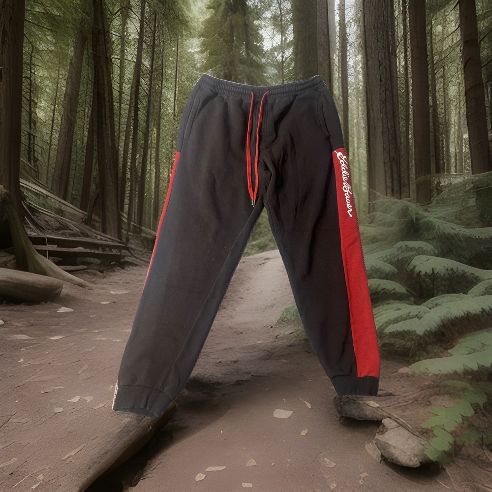 Eddie Bauer Men's Sweatpants Size Large Black And Maroon